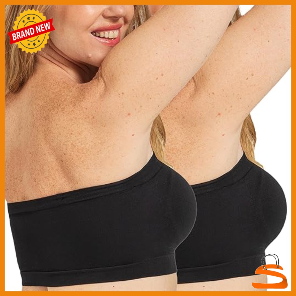Strapless Bandeau Bra High Support Wire Free Plus Size